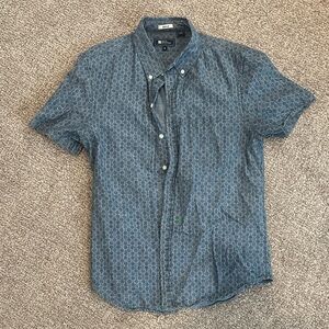 Reyn Spooner Blue Patterned Casual Shirt